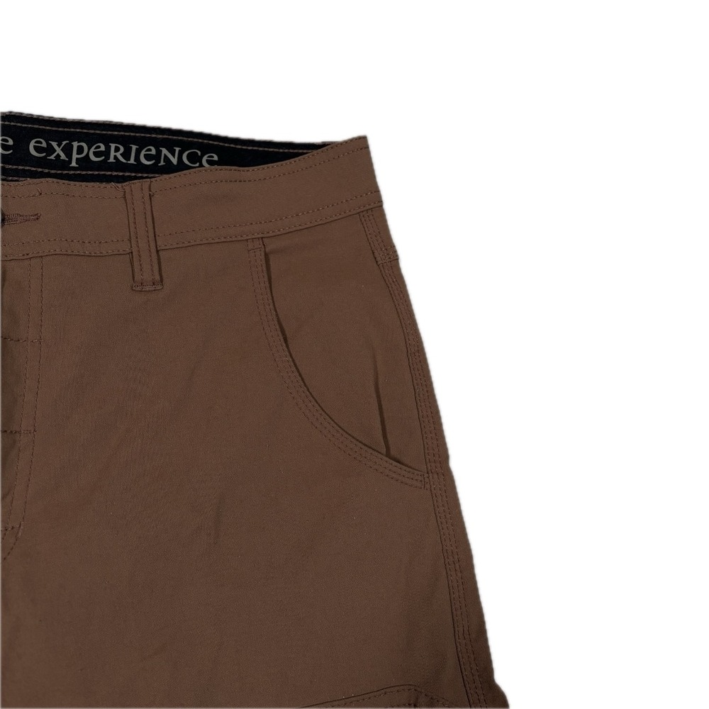 Prana Stretch Zion Pants Mens 34x28.5 Cargo Nylon Straight Fit Sepia Hiking - Picture 10 of 15